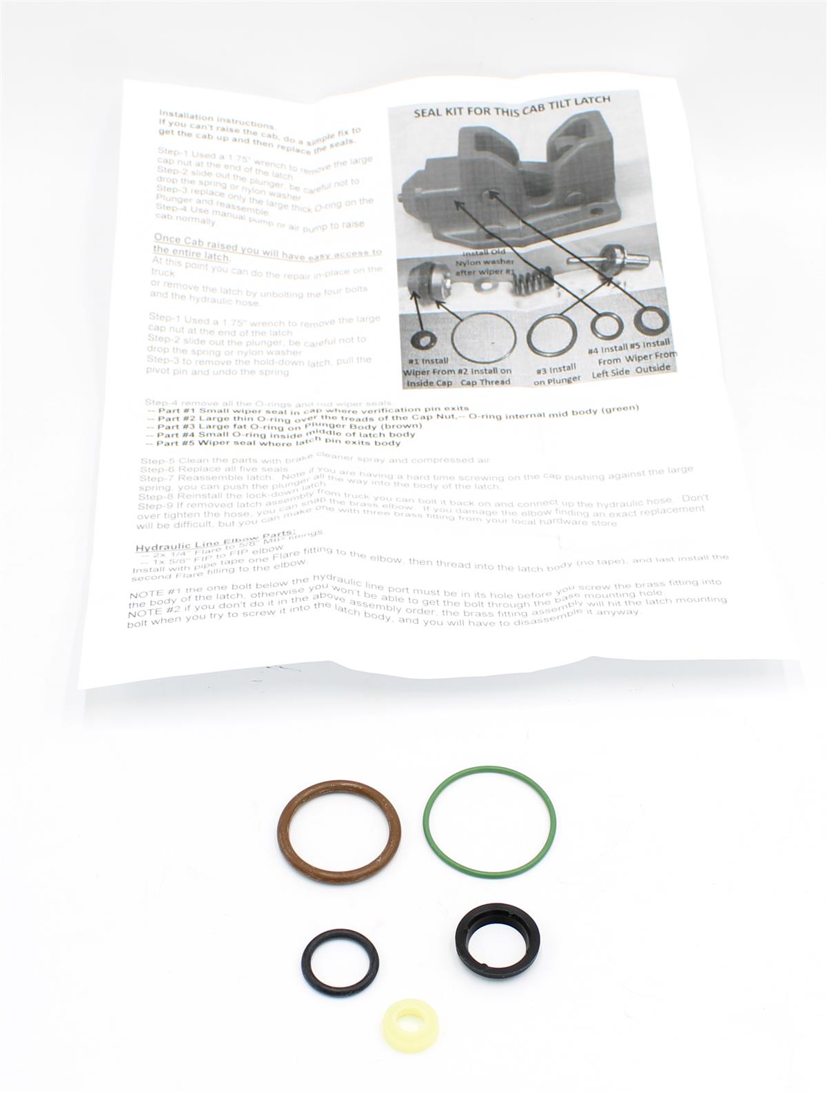 Cab Tilt Lock Latch Seal O Ring Rebuild Kit FMTV LMTV
